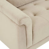 Vittoria Carson Three Seater Sofa Pearl Velvet