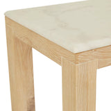 Eyre Console Table White Marble Oak