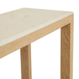 Eyre Console Table White Marble Oak
