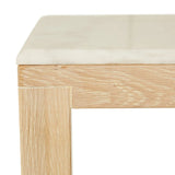 Eyre Console Table White Marble Oak
