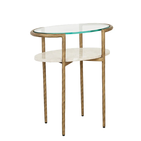 Ophelia Pointe Side Table Silk Grey