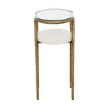 Ophelia Pointe Side Table Silk Grey