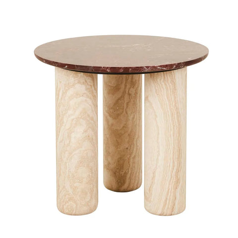 Atlas Orbit Side Table Rouge/Natural