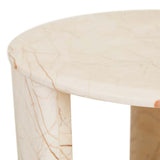 Henry Marble Side Table Brown Vein