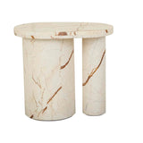 Atlas Pillar Side Table Brown Vein