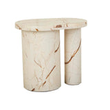 Atlas Pillar Side Table Brown Vein