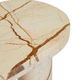 Atlas Pillar Side Table Brown Vein