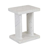 rufus grecian marble side table white
