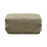 Kennedy Ribbed Square Ottoman Silver Sage