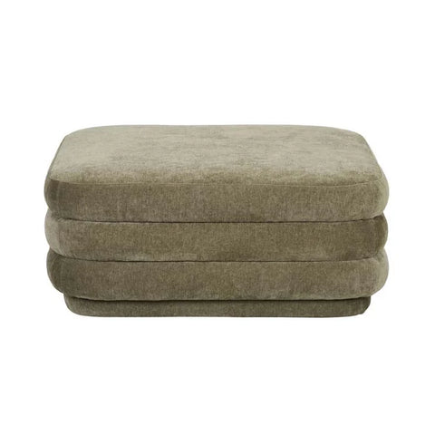 kennedy ribbed square ottoman silver sage