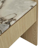 elsie narrow bedside ocean marble/natural