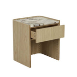 elsie narrow bedside ocean marble/natural