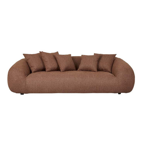 felix loop three seater sofa spiced orange