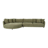 Hugo Tonda Left Chaise Set Copeland Olive