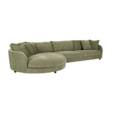 Hugo Tonda Left Chaise Set Copeland Olive