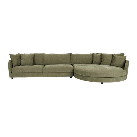 Hugo Tonda Right Chaise Set Copeland Olive