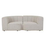 juno channel round corner sofa grey speckle