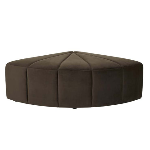 Juno Channel Ottoman Cocoa Velvet