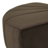 juno channel ottoman cocoa velvet