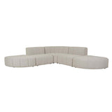 Juno Channel Ottoman Grey Speckle