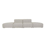 Juno Channel Ottoman Grey Speckle