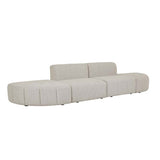Juno Channel Ottoman Grey Speckle