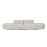 Juno Channel Ottoman Grey Speckle