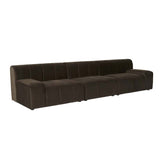 Juno Channel Centre Sofa Cocoa Velvet