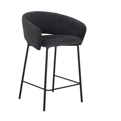 asher barstool onyx velvet