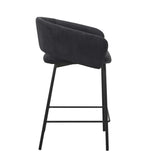 Asher Barstool Onyx Velvet