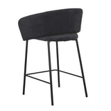 Asher Barstool Onyx Velvet