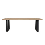 piper sleigh dining table 2400mm black