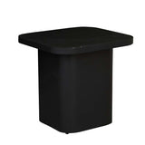amara pedestal marble side table black