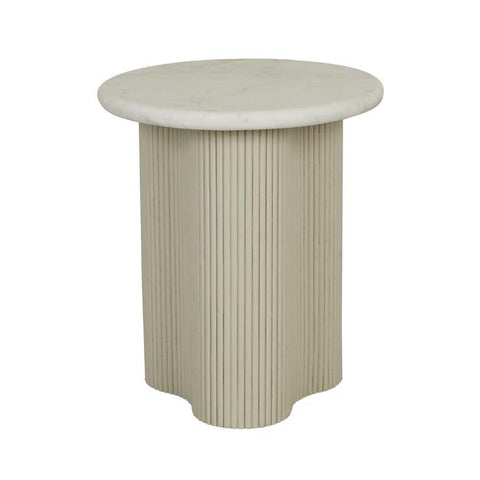 Artie Wave Ripple Side Table Putty