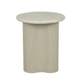 Artie Wave Ripple Side Table Putty
