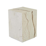 Elle Block Square Side Table Brown Vein