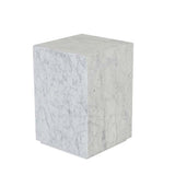 elle block square side table white