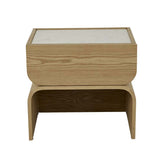 artie arc marble bedside natural