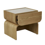 artie arc marble bedside natural