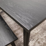 sanders oak dining table 1500mm black