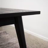 sanders oak dining table 1500mm black