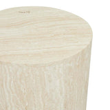 elle round block side table natural