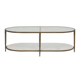 amelie oval coffee table marble