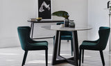 claudia dining chair cypress green velvet