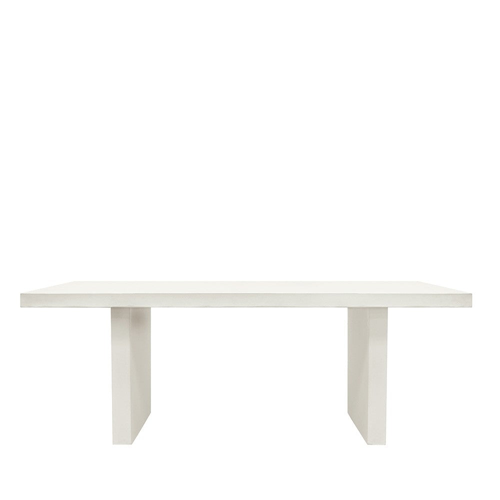 otis rectangle dining table white