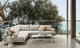 Aruba Platform Two Seater Right Chaise Canvas