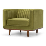 stitched luxe velvet sofa pale green