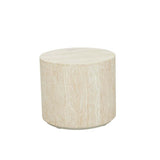 elle round block side table natural