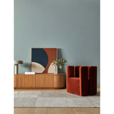 Oberon Crescent Entertainment Unit Black 1800mm
