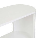 classique low oval shelf console white